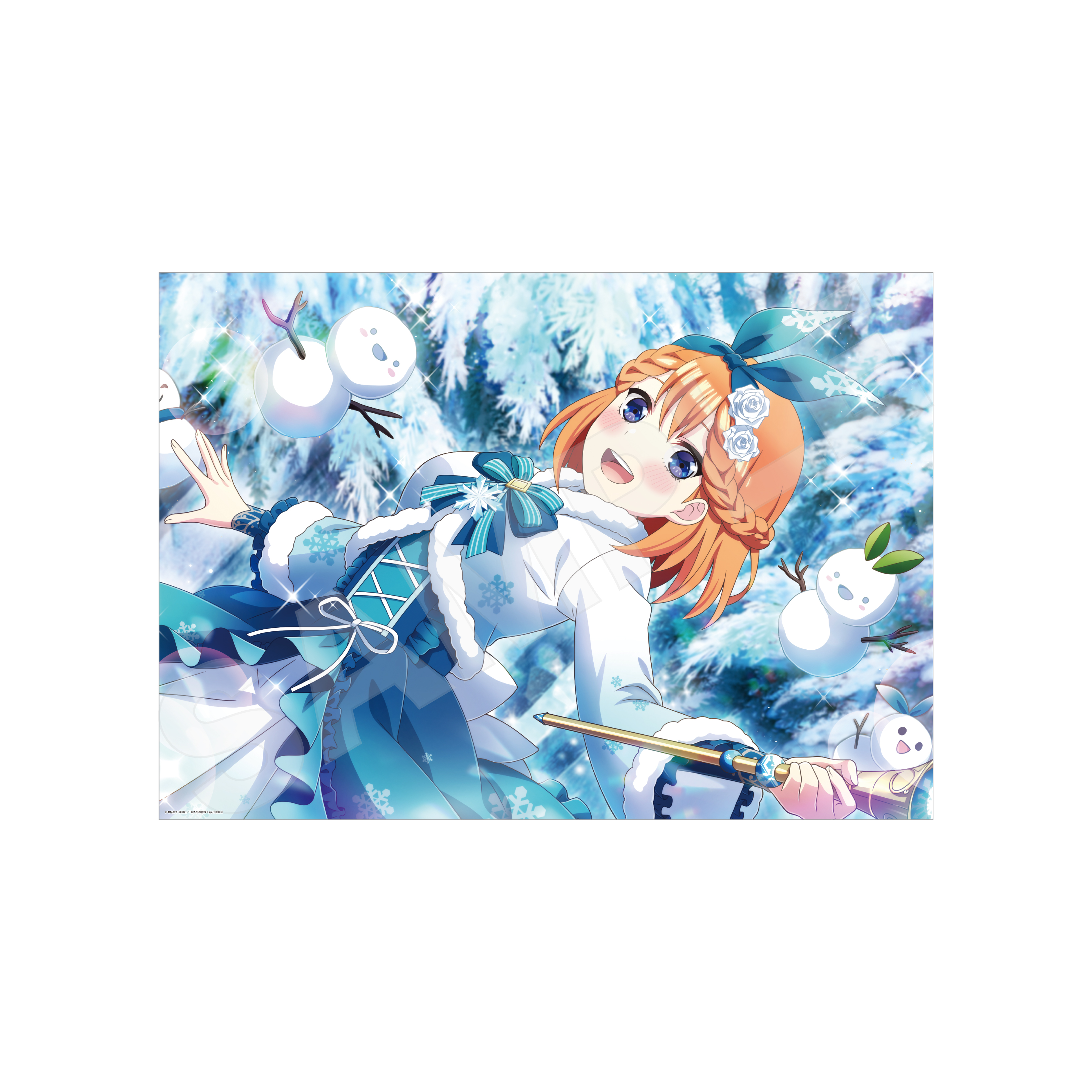 "The Quintessential Quintuplets: The Quintuplets Can't Divide the Puzzle Into Five Equal Parts" A3 Clear Poster 04 Yotsuba