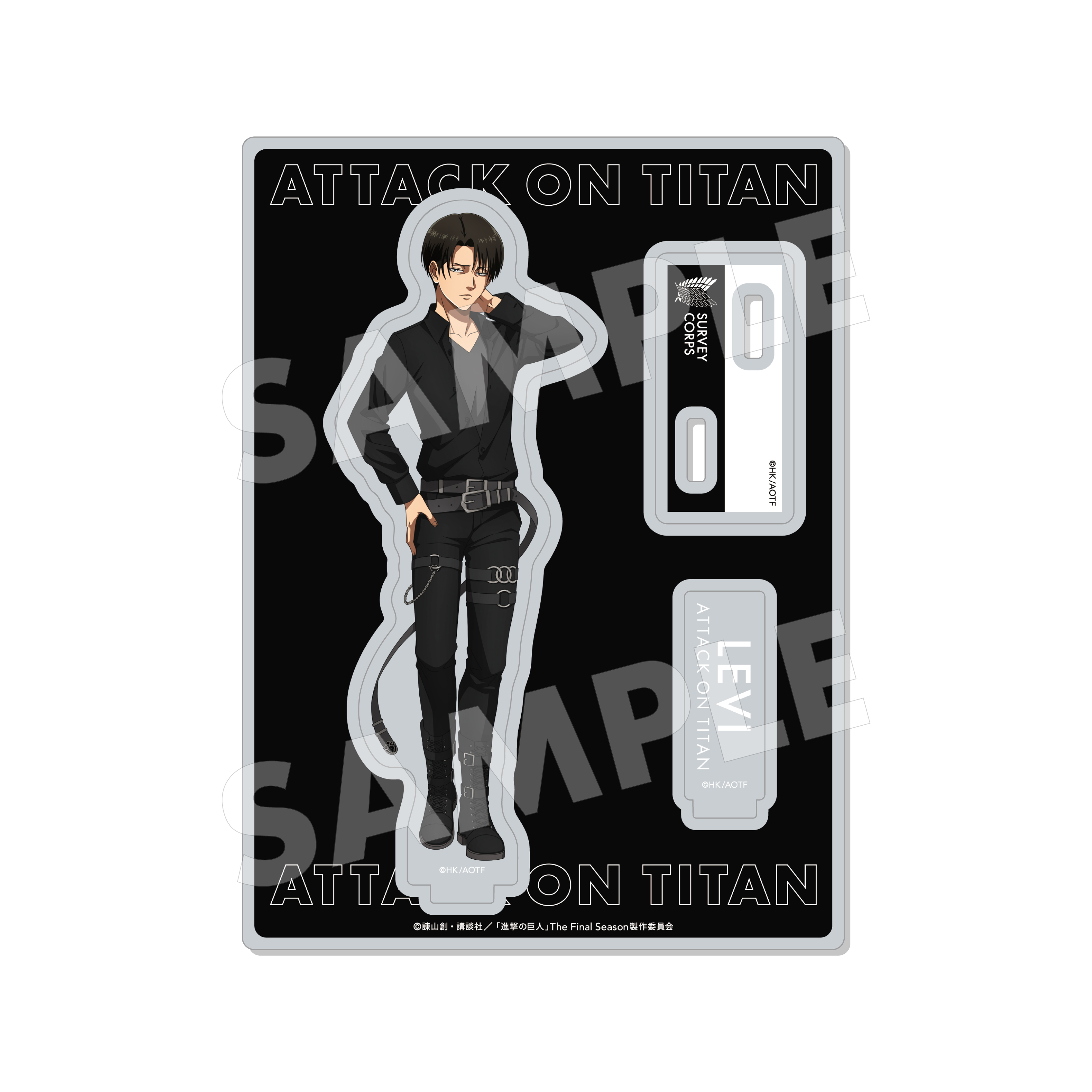 "Attack on Titan" Acrylic Stand 02 Levi (Black)