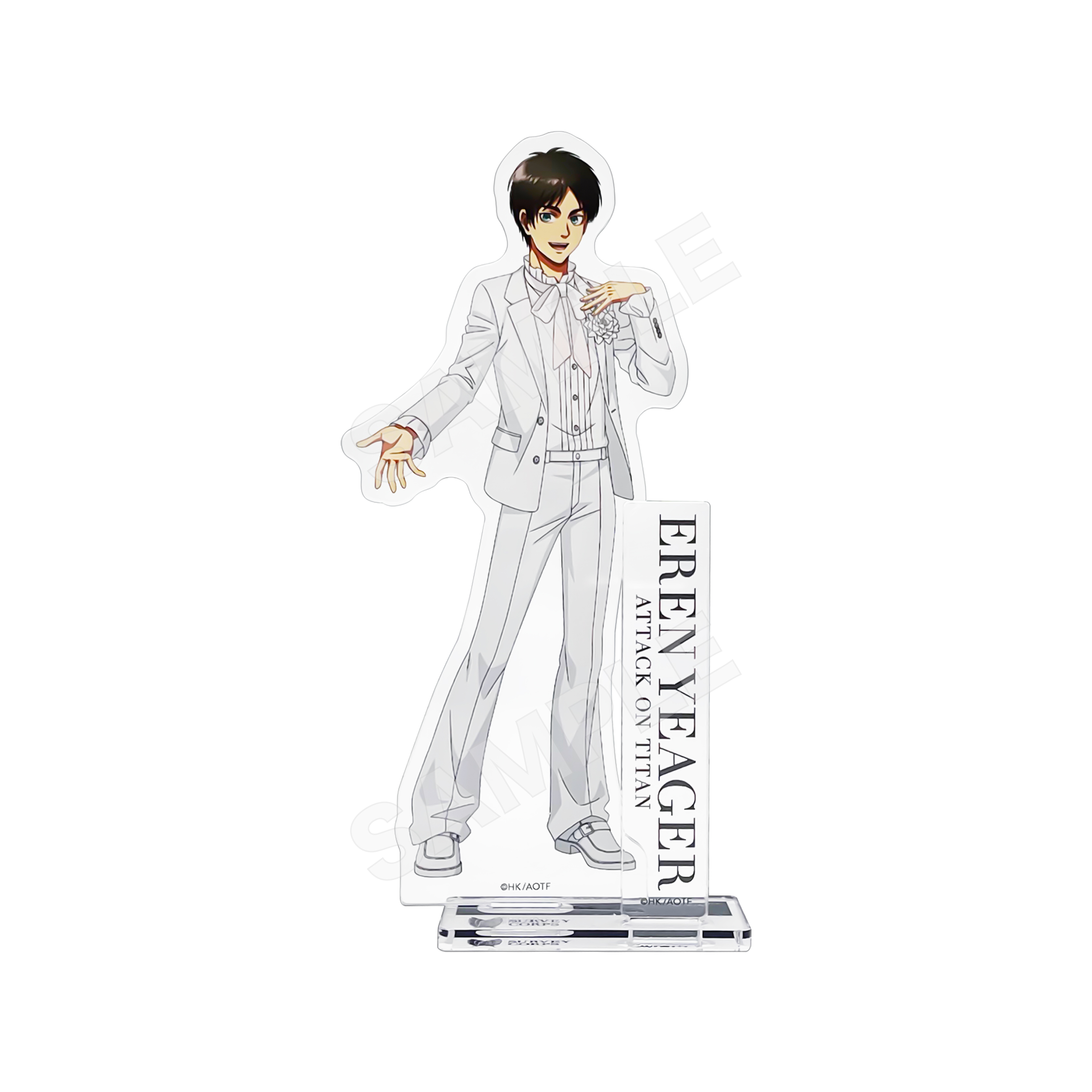"Attack on Titan" Acrylic Stand 03 Eren (White)