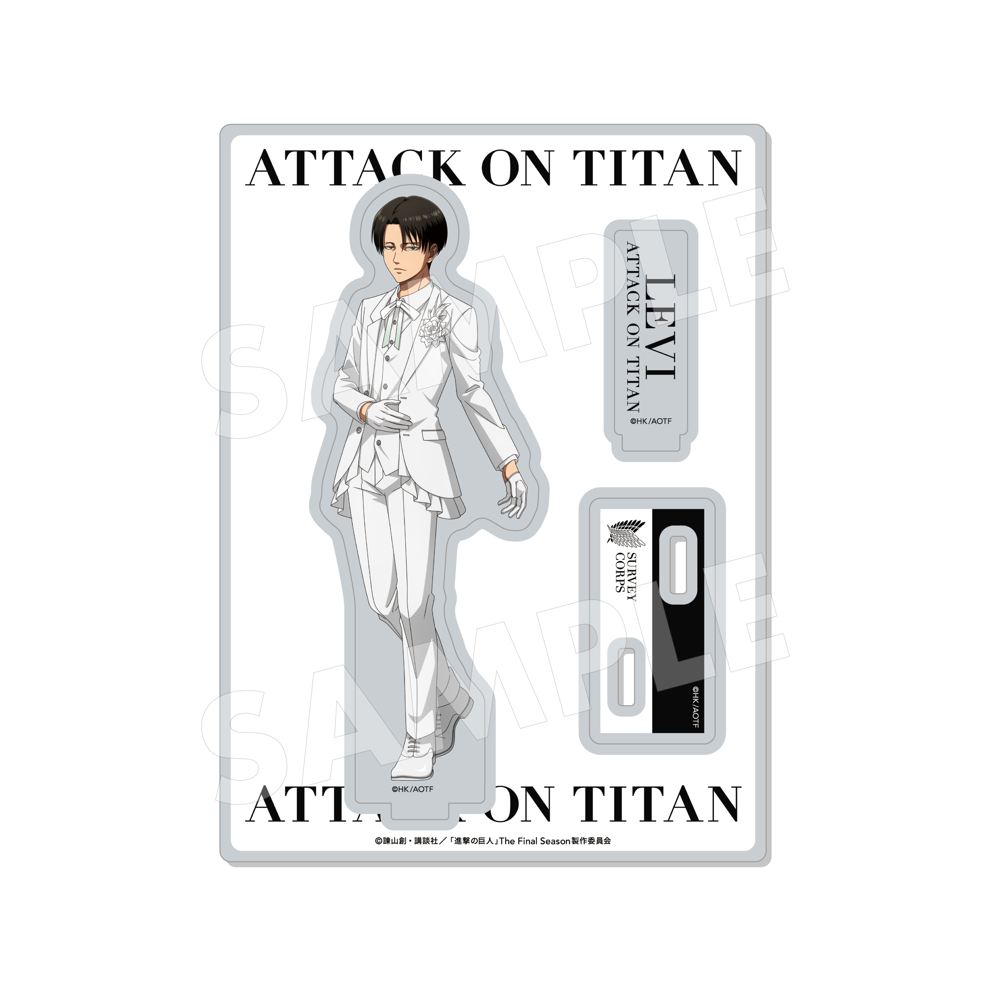 "Attack on Titan" Acrylic Stand 04 Levi (White)