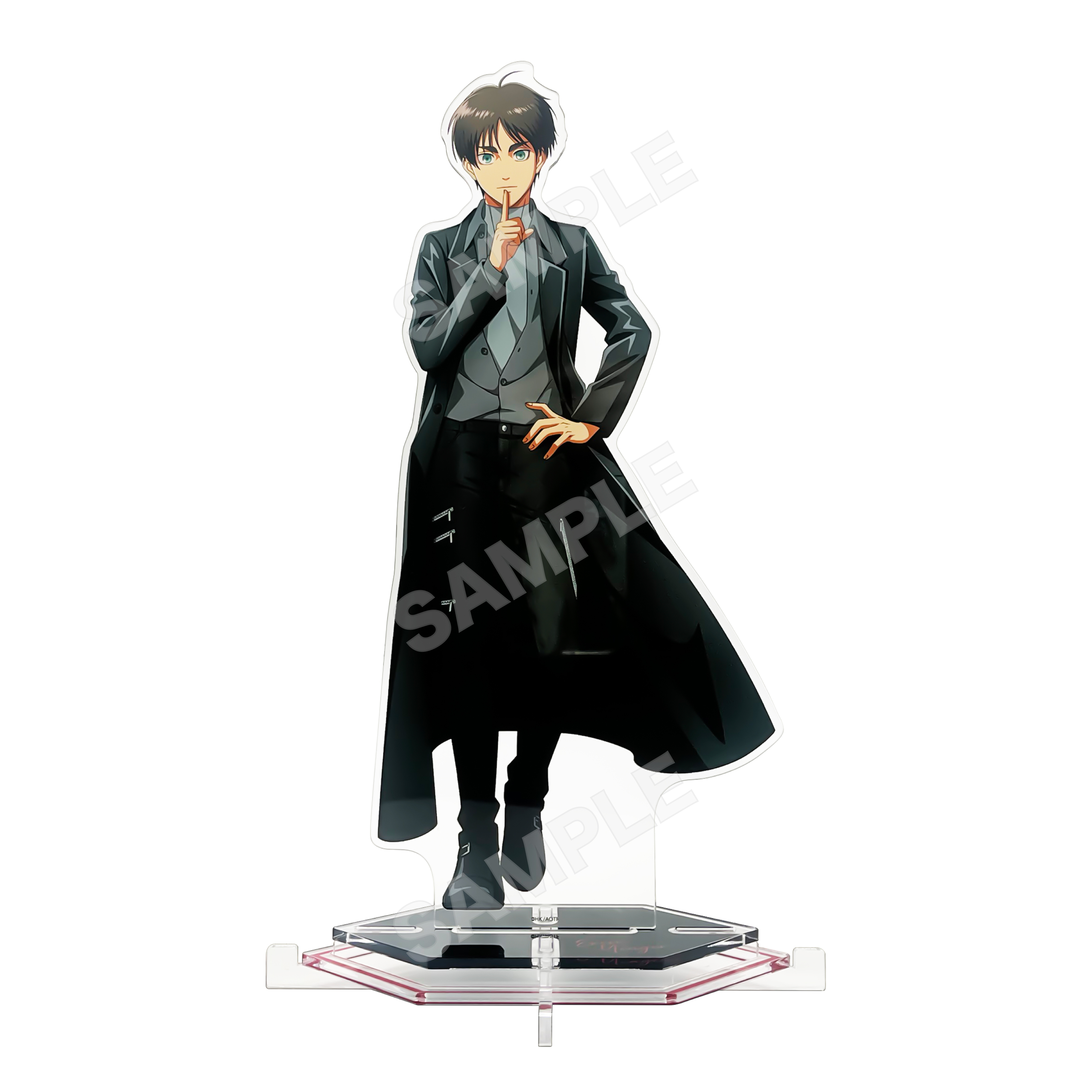 "Attack on Titan" Acrylic Stand (L) 01 Eren (Black)