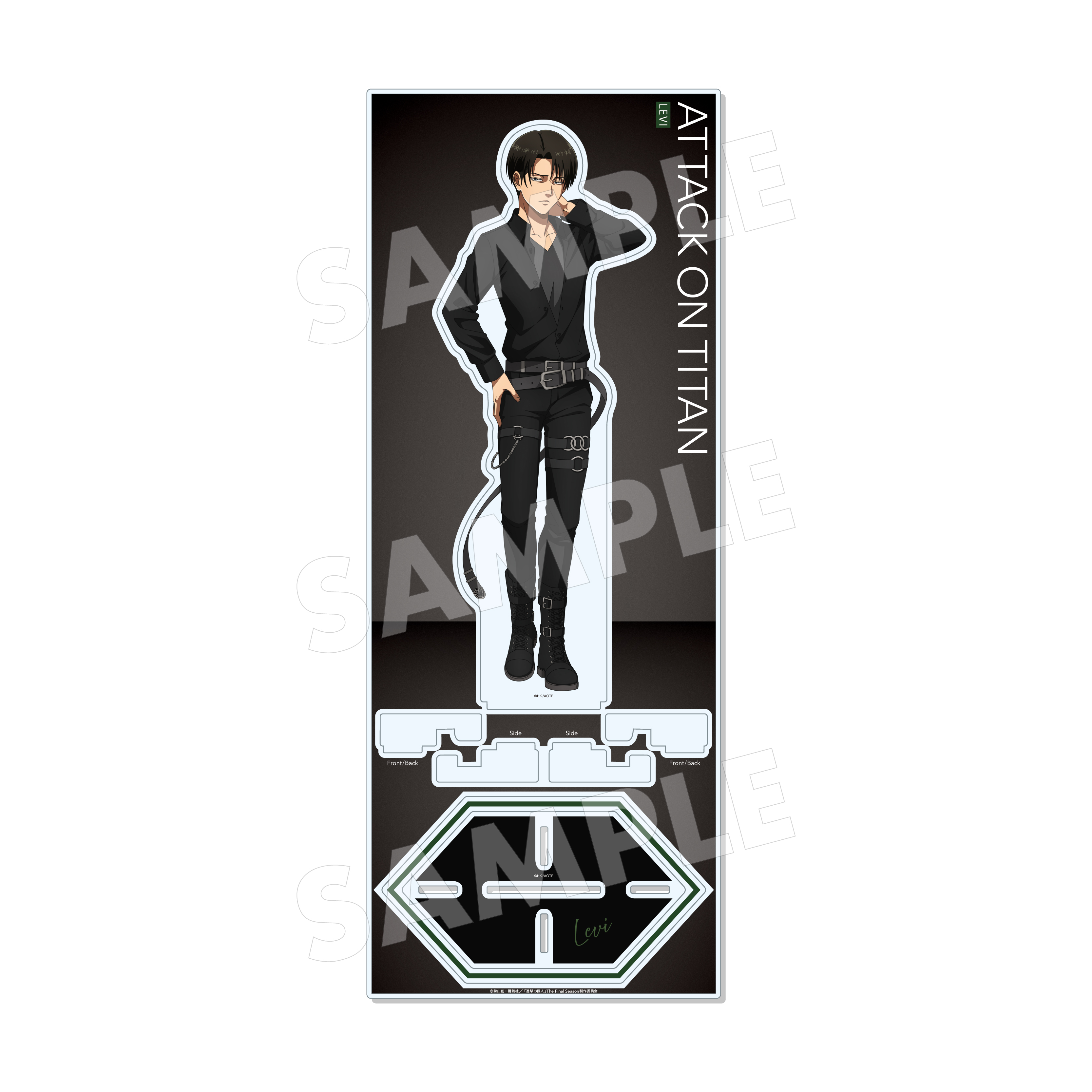 "Attack on Titan" Acrylic Stand (L) 02 Levi (Black)
