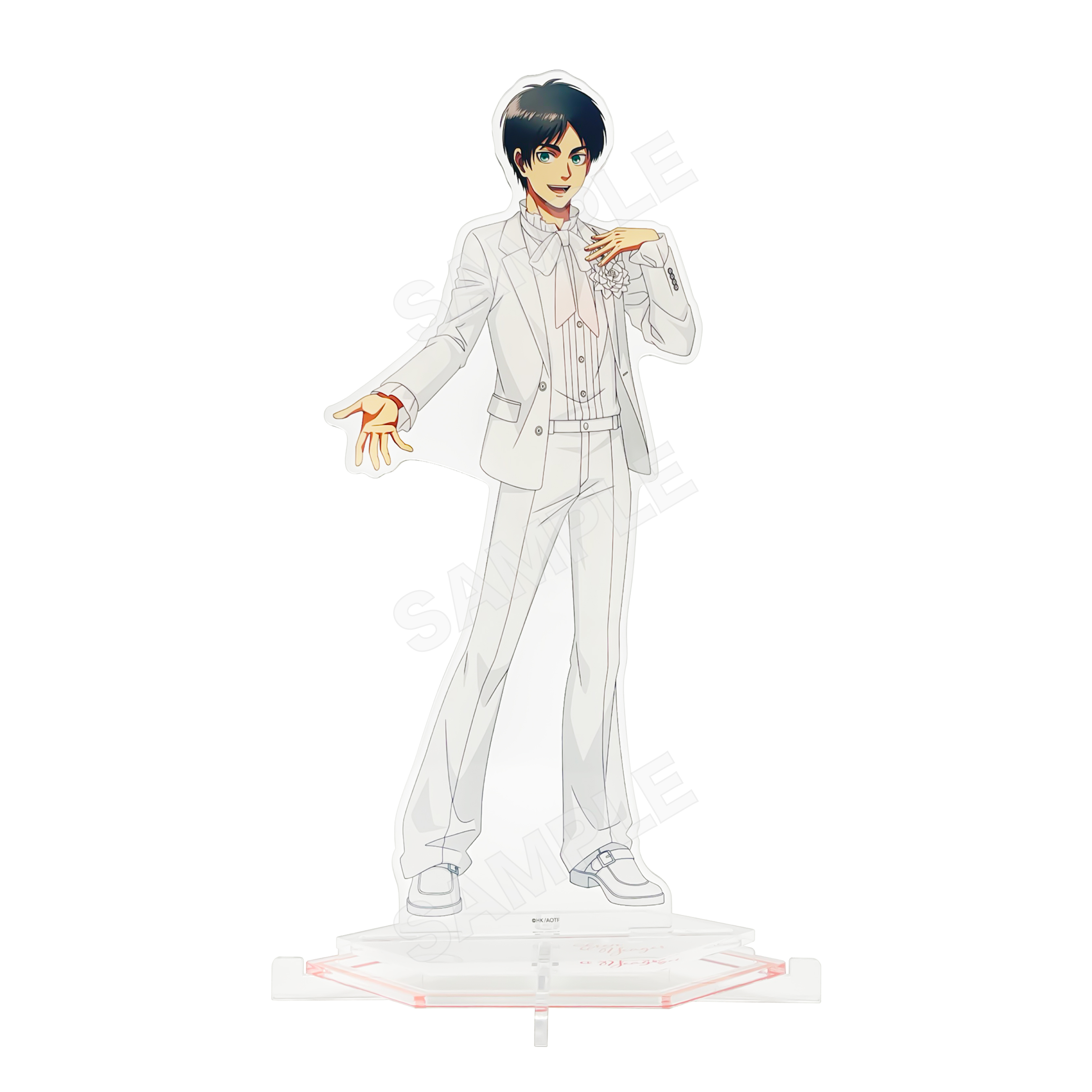 "Attack on Titan" Acrylic Stand (L) 03 Eren (White)