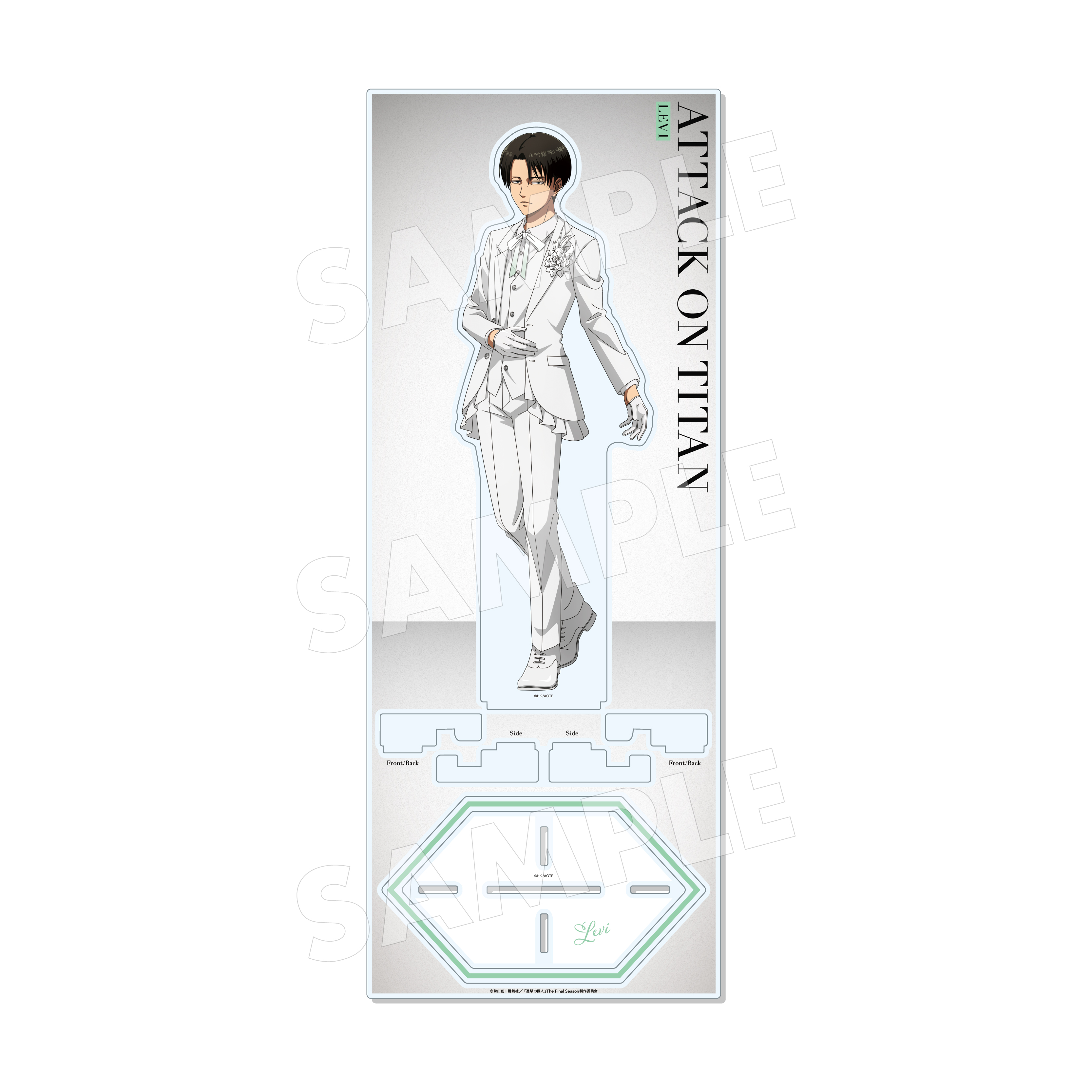 "Attack on Titan" Acrylic Stand (L) 04 Levi (White)