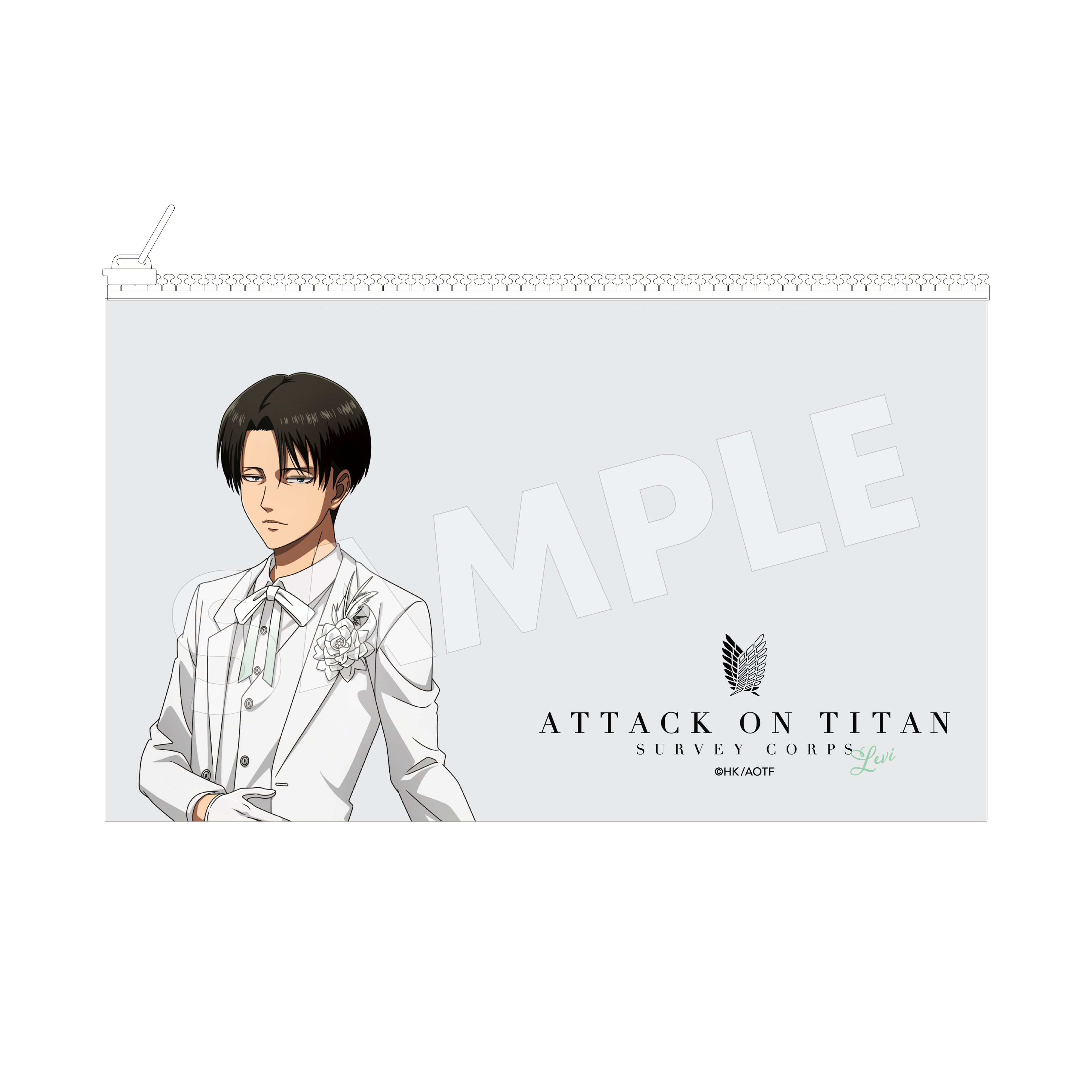 "Attack on Titan" Clear Pouch 04 Levi (White)