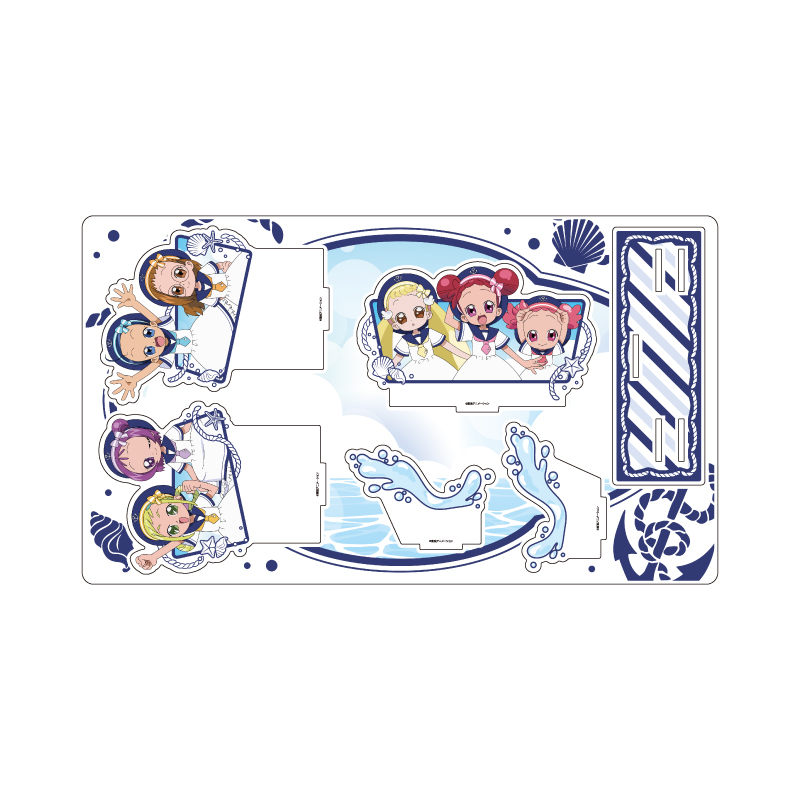 Premium Acrylic Diorama Plate "Ojamajo Doremi Dokkaan!" 20 Group Design Marine Ver. (Original Illustration)