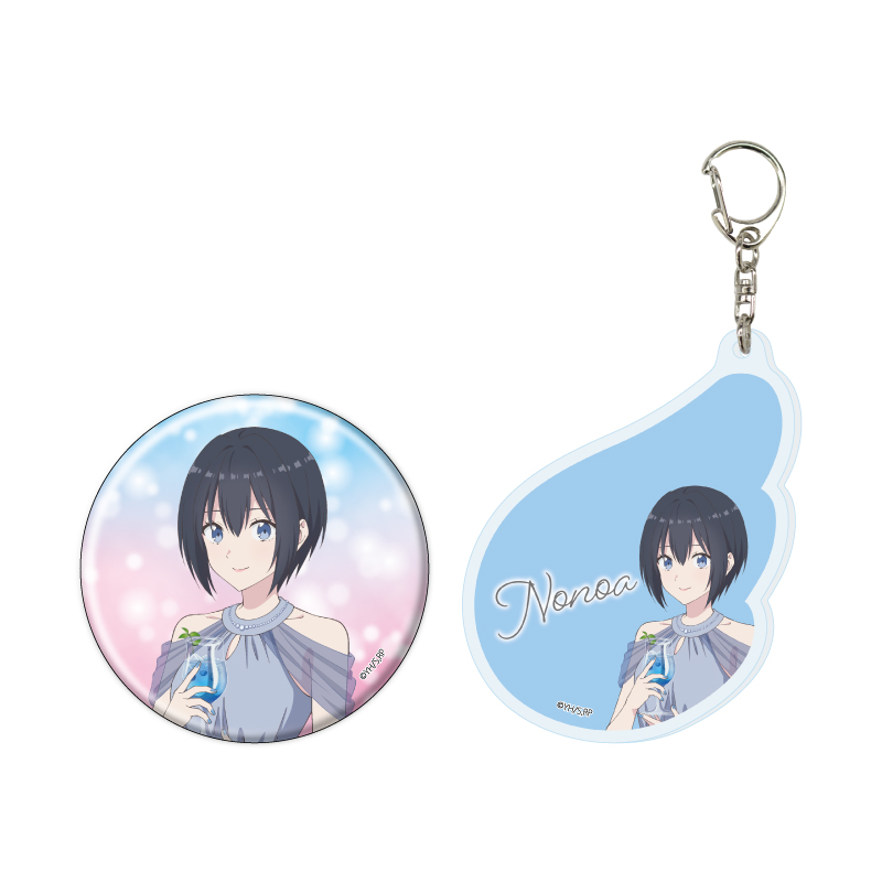 Acrylic Key Chain & Can Badge Set "2.5 Dimensional Seduction" 03 Nonoa Dress Ver. (Original Illustration)