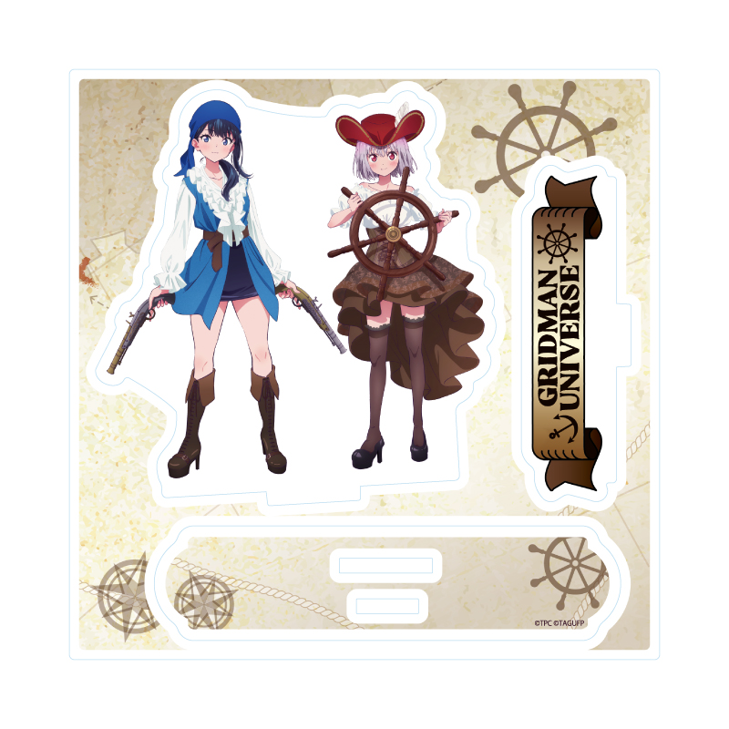 Acrylic Stand Plate "GRIDMAN UNIVERSE" 16 Takarada Rikka & Shinjo Akane Pirate Ver. (Original Illustration)