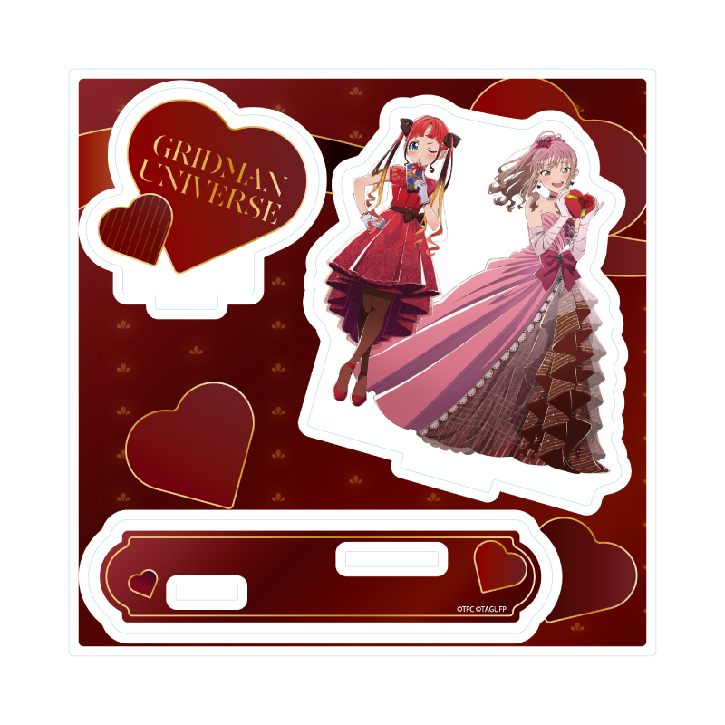 Acrylic Stand Plate "GRIDMAN UNIVERSE" 23 Minami Yume & Asukagawa Chise Valentine Ver. (Original Illustration)