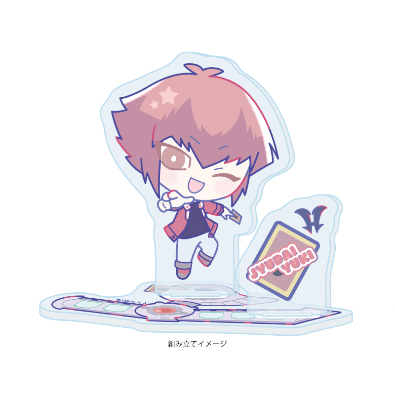 Acrylic Stand Plate "Yu-Gi-Oh! Duel Monsters GX" Design Produced by Sanrio 01 Yuki Jaden (Collaboration Illustration)