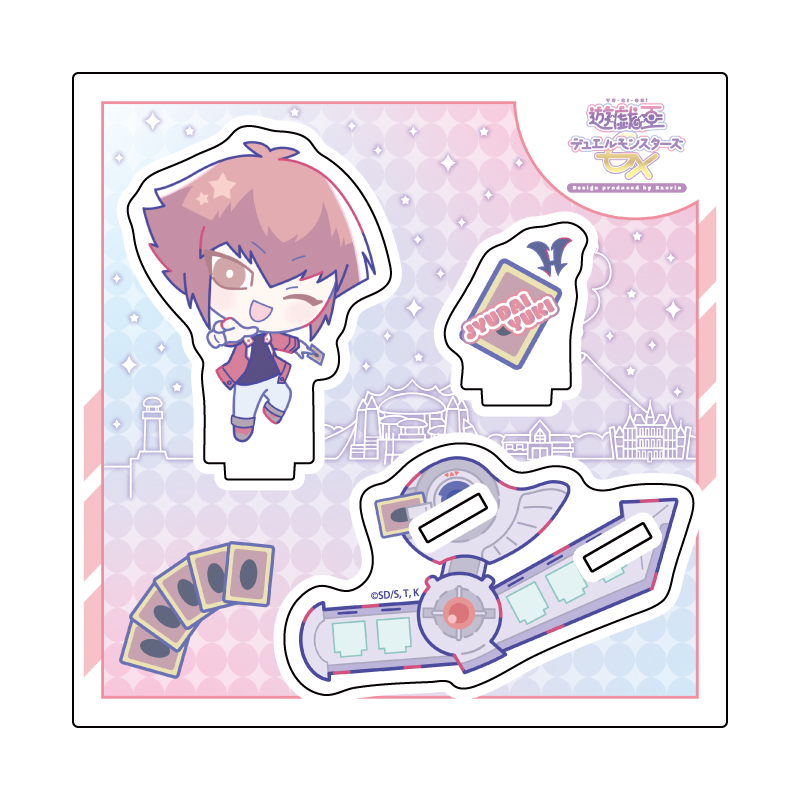 Acrylic Stand Plate "Yu-Gi-Oh! Duel Monsters GX" Design Produced by Sanrio 01 Yuki Jaden (Collaboration Illustration)