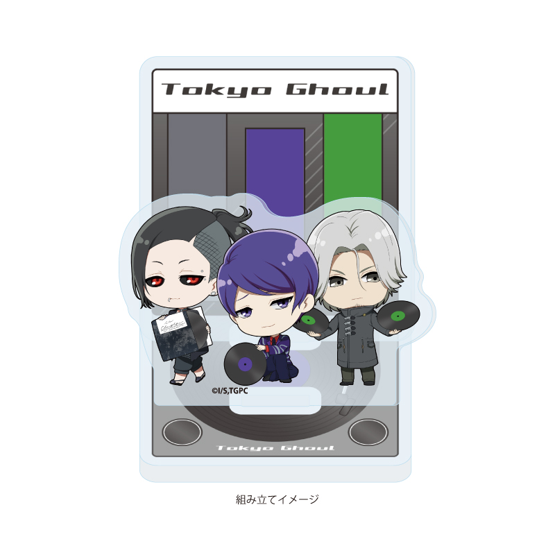 Acrylic Stand Plate "Tokyo Ghoul" 06 Tsukiyama & Uta & Yomo (Mini Character Illustration)