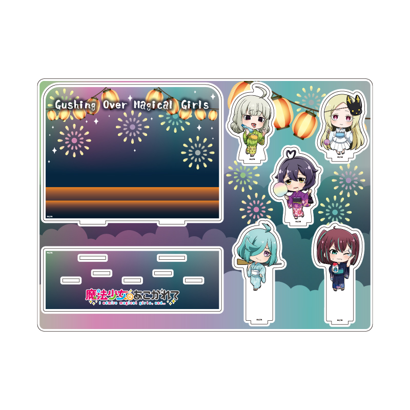 Acrylic Diorama "Gushing Over Magical Girls" 01 A (Mini Character Illustration)