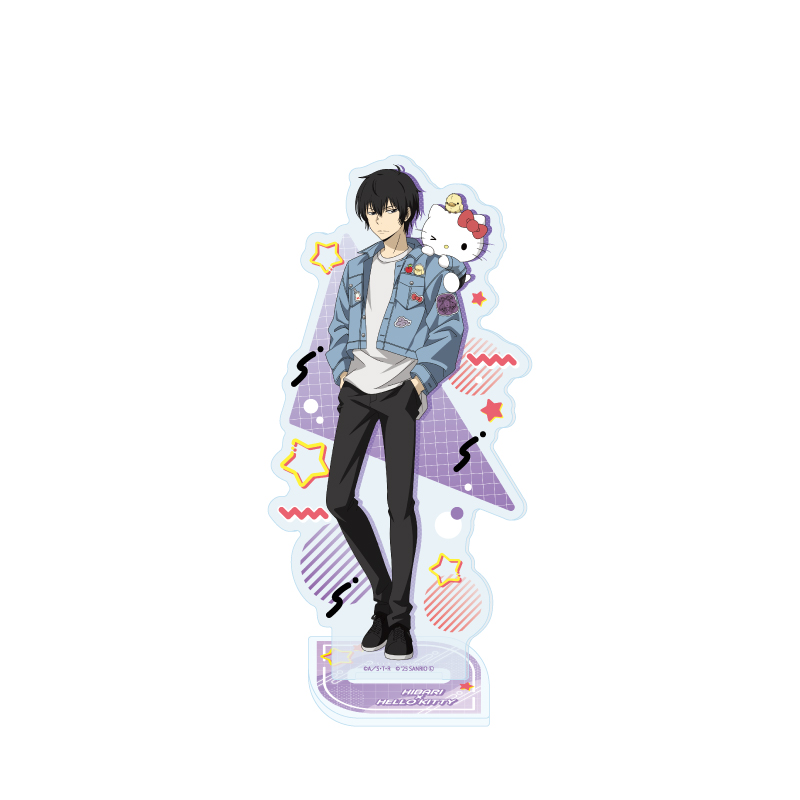 Acrylic Stand "Reborn!" x SANRIO CHARACTERS 43 Hibari Kyoya x Hello Kitty (Collaboration Illustration)