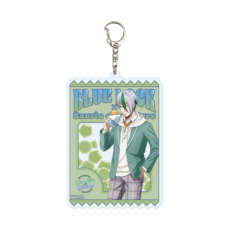 Deka Acrylic Key Chain "Blue Lock" x Sanrio Characters 26 Otoya Eita x Gudetama (Collaboration Illustration)