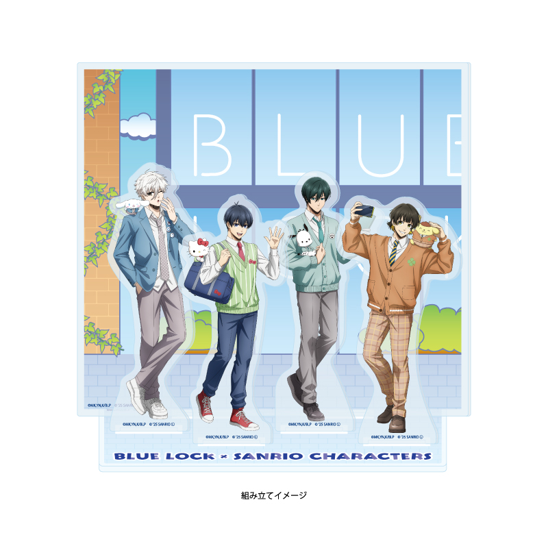 Premium Acrylic Diorama Plate "Blue Lock" x Sanrio Characters 06 A Pattern (Collaboration Illustration)