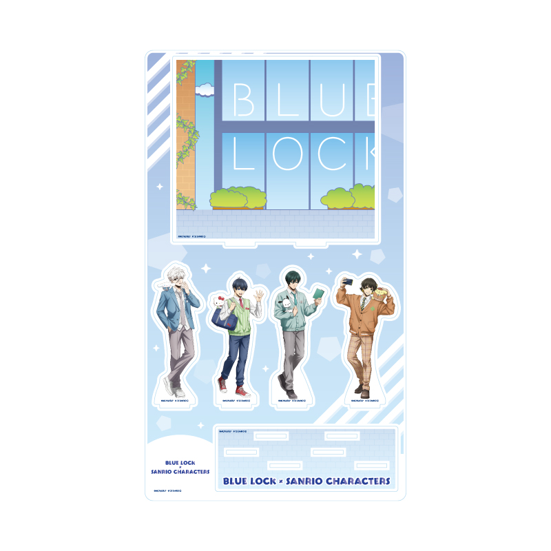 Premium Acrylic Diorama Plate "Blue Lock" x Sanrio Characters 06 A Pattern (Collaboration Illustration)