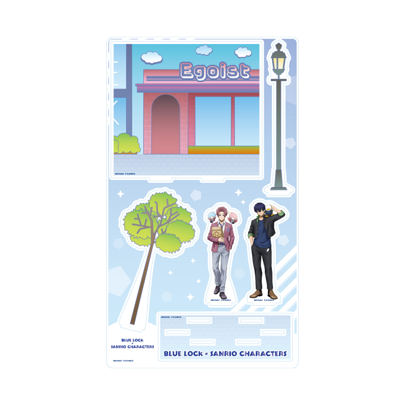 Premium Acrylic Diorama Plate "Blue Lock" x Sanrio Characters 08 C Pattern (Collaboration Illustration)