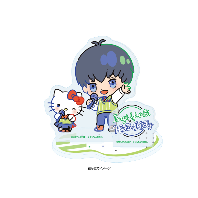Acrylic Stand Plate "Blue Lock" x Sanrio Characters 01 Isagi Yoichi x Hello Kitty (Collaboration Illustration)