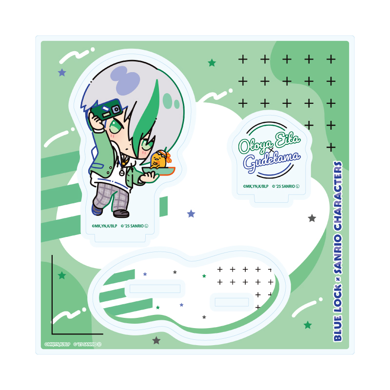 Acrylic Stand Plate "Blue Lock" x Sanrio Characters 05 Otoya Eita x Gudetama (Collaboration Illustration)