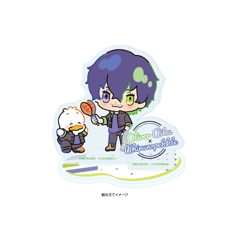 Acrylic Stand Plate "Blue Lock" x Sanrio Characters 10 Oliver Aiku x Ahiru no Pekkle (Collaboration Illustration)