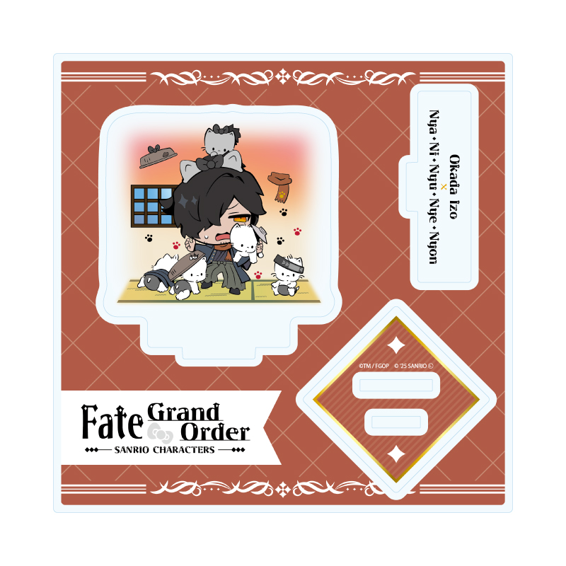 Acrylic Stand Plate "Fate/Grand Order" x Sanrio Characters 19 Okada Izo x Nya-ni-nyu-nye-nyon (Collaboration Illustration)