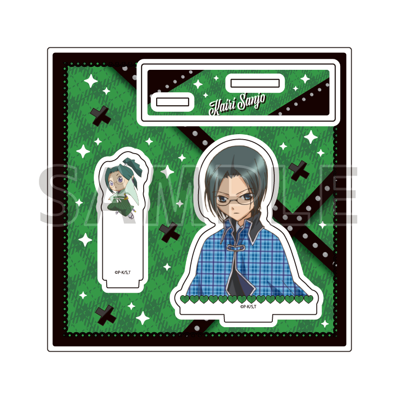 Acrylic Stand Plate "Shugo Chara!" 13 Sanjo Kairi & Musashi (Official Illustration)