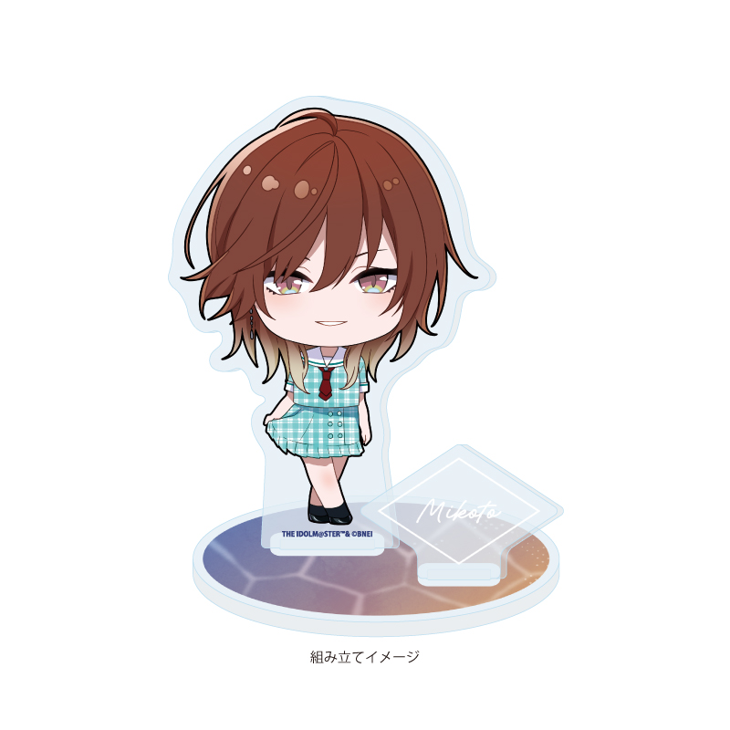 Acrylic Stand Plate "The Idolmaster Shiny Colors" 11 Aketa Mikoto Sailor Style Idol Costume Ver. (Mini Character Illustration)