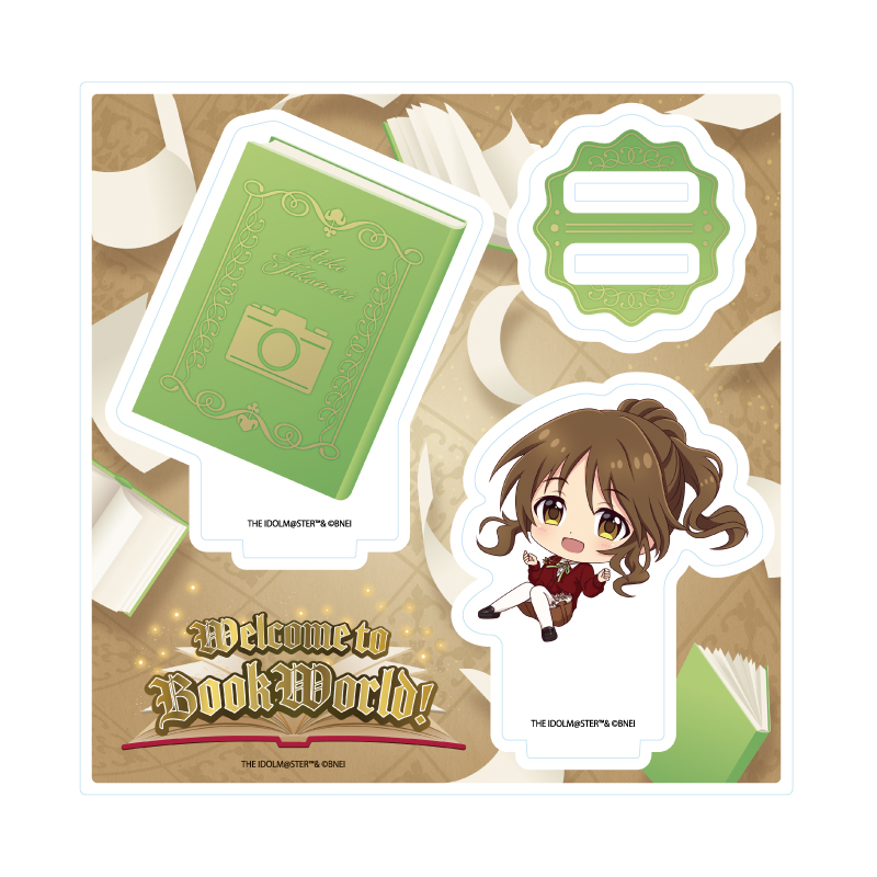 Acrylic Stand Plate "The Idolmaster Cinderella Girls" 09 Takamori Aiko BookWorld! Ver. (Mini Character Illustration)
