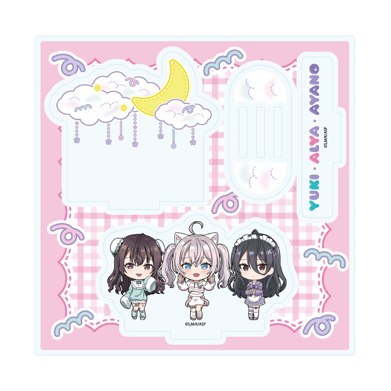 Acrylic Stand Plate "Alya Sometimes Hides Her Feelings in Russian" 10 Alya & Yuki & Ayano Yumekawa Ver. (Mini Character Illustration)