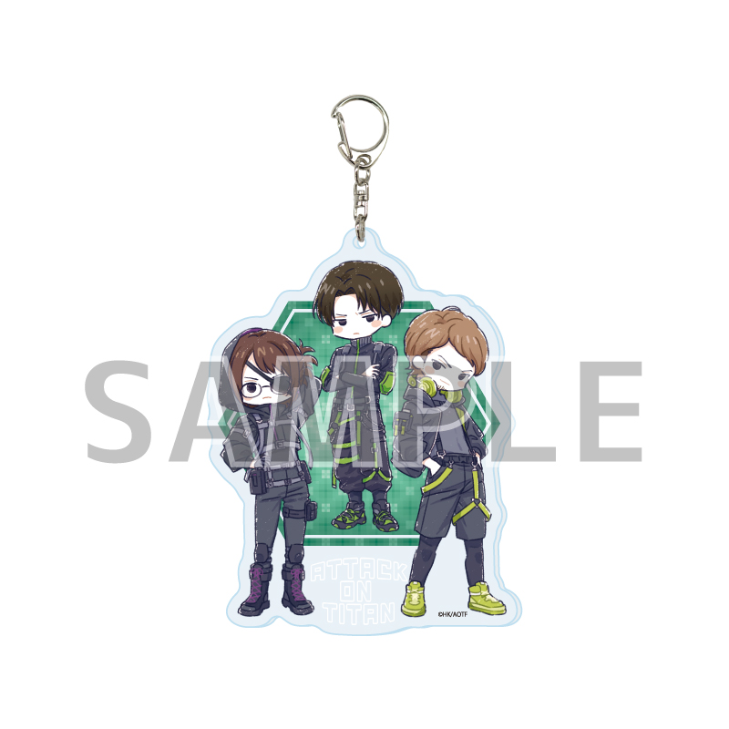 Deka Acrylic Key Chain "Attack on Titan The Final Season" 02 Cyberpunk Ver. B (Graff Art Illustration)
