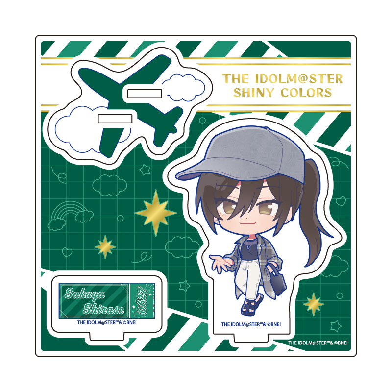 Acrylic Stand Plate "The Idolmaster Shiny Colors" 14 Shirase Sakuya Outing Ver. (Mini Character Illustration)