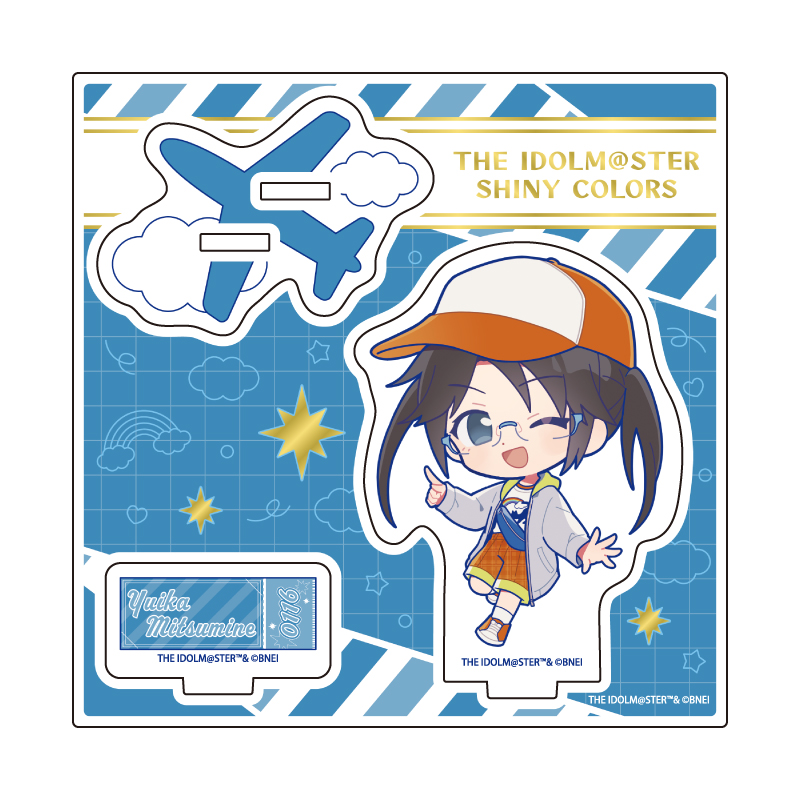 Acrylic Stand Plate "The Idolmaster Shiny Colors" 15 Mitsumine Yuika Outing Ver. (Mini Character Illustration)