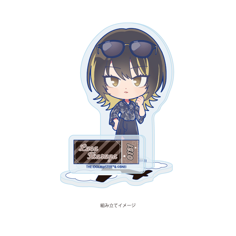 Acrylic Stand Plate "The Idolmaster Shiny Colors" 19 Ikaruga Luca Outing Ver. (Mini Character Illustration)