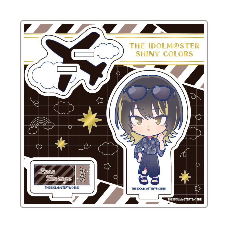 Acrylic Stand Plate "The Idolmaster Shiny Colors" 19 Ikaruga Luca Outing Ver. (Mini Character Illustration)