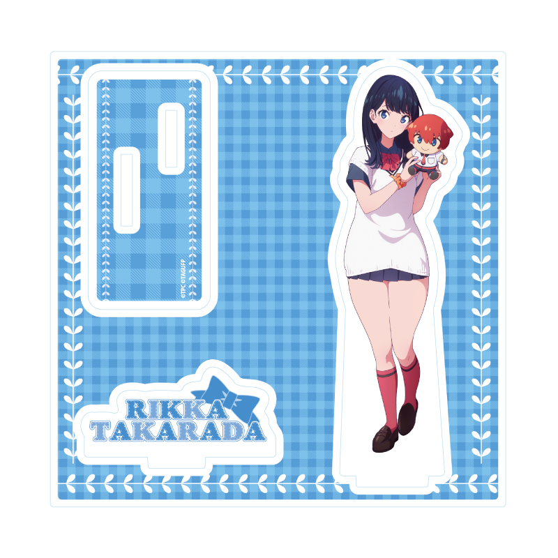 Acrylic Stand Plate "GRIDMAN UNIVERSE" 30 Takarada Rikka With Plush Ver. (Original Illustration)
