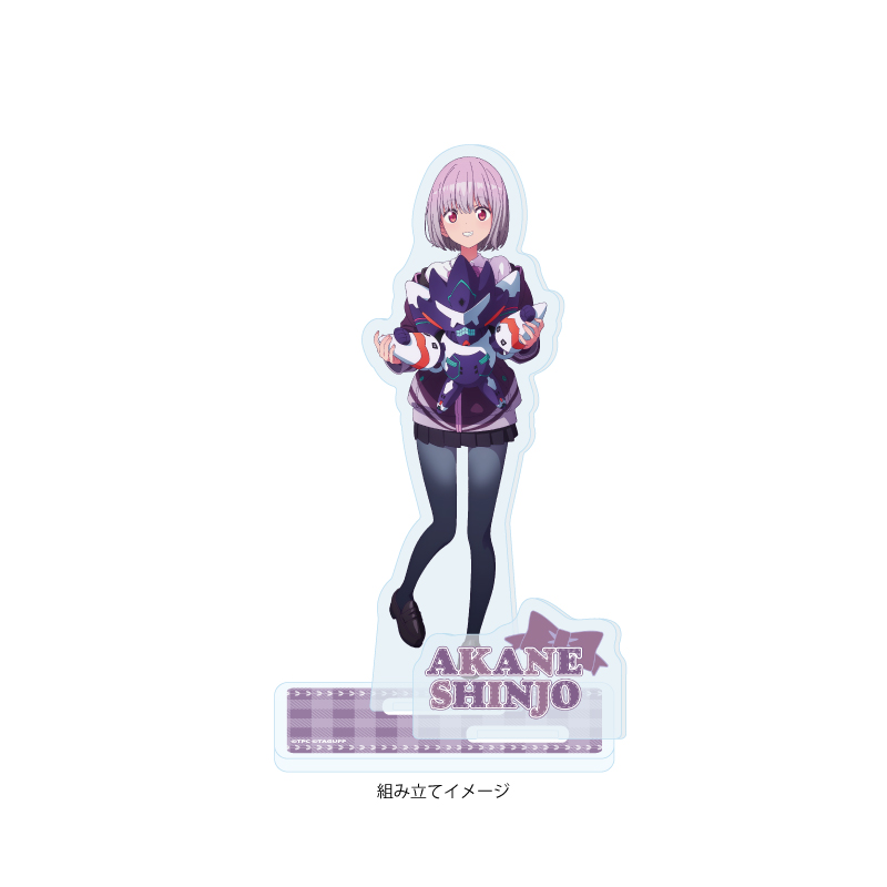 Acrylic Stand Plate "GRIDMAN UNIVERSE" 31 Shinjo Akane With Plush Ver. (Original Illustration)