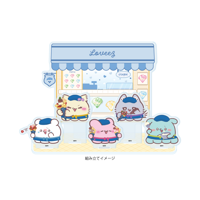 Acrylic Diorama Loveeez 01 Group Design Crepe Ver. (Original Illustration)