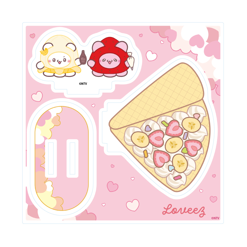 Acrylic Stand Plate Loveeez 05 Sumoppi & Pyonchi Crepe Ver. (Original Illustration)