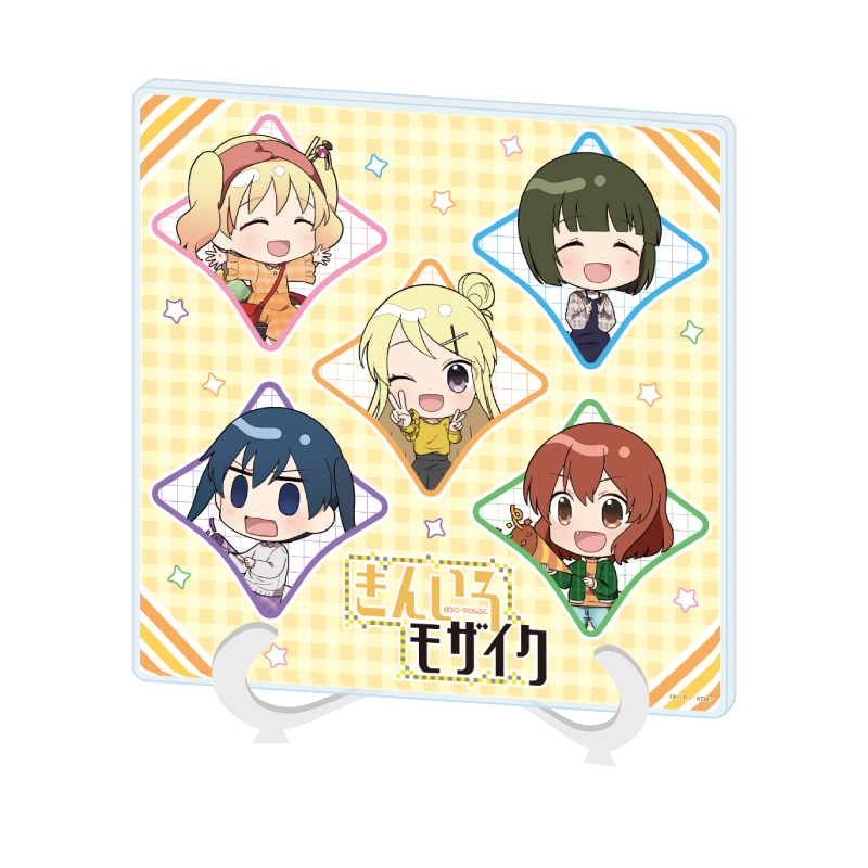 Acrylic Art Board "Kin-iro Mosaic" 01 Snack Party Ver. (Mini Character Illustration)