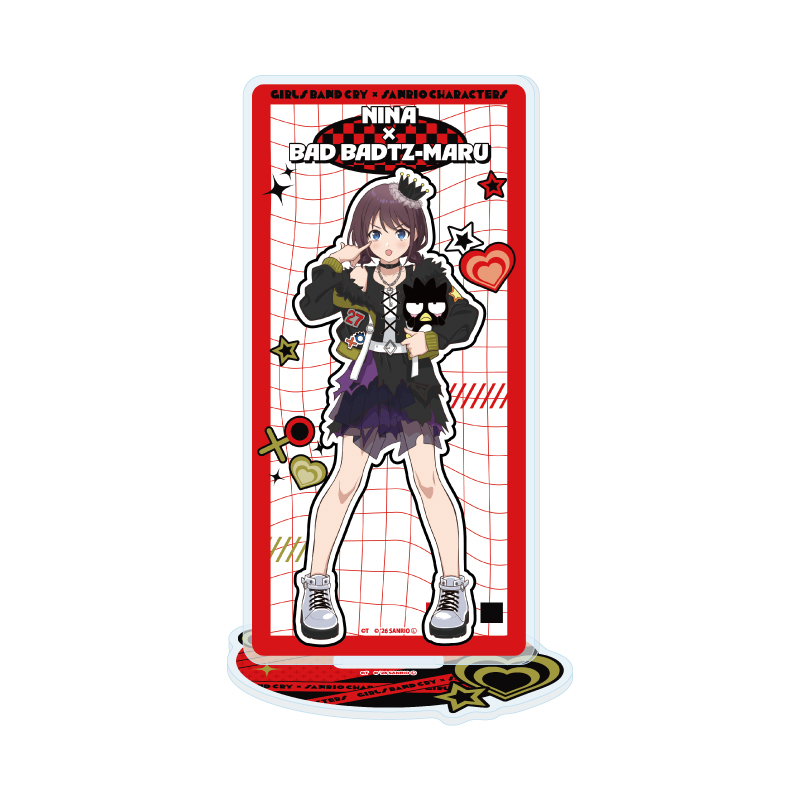 Acrylic Stand "Girls Band Cry" x Sanrio Characters 10 Iseri Nina x Bad Badtz-Maru (Collaboration Illustration)