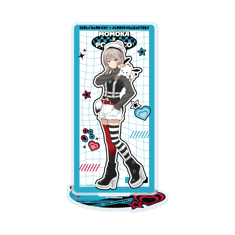 Acrylic Stand "Girls Band Cry" x Sanrio Characters 11 Kawaragi Momoka x Pochacco (Collaboration Illustration)