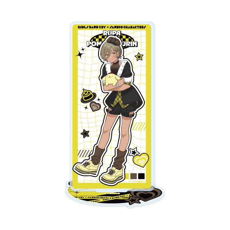 Acrylic Stand "Girls Band Cry" x Sanrio Characters 14 Rupa x Pom Pom Purin (Collaboration Illustration)