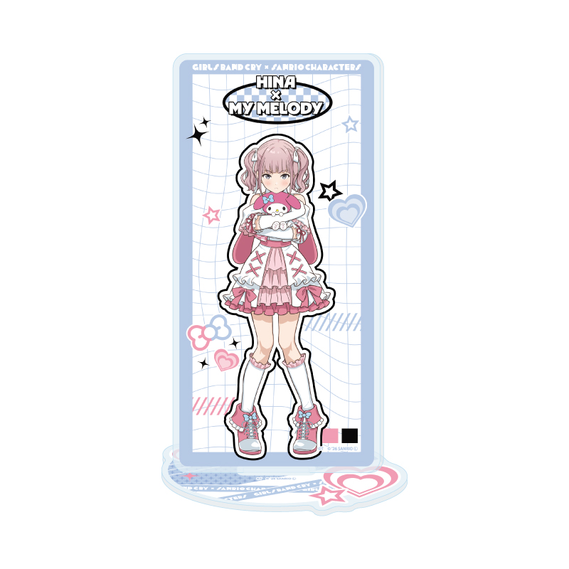 Acrylic Stand "Girls Band Cry" x Sanrio Characters 15 Hina x My Melody (Collaboration Illustration)
