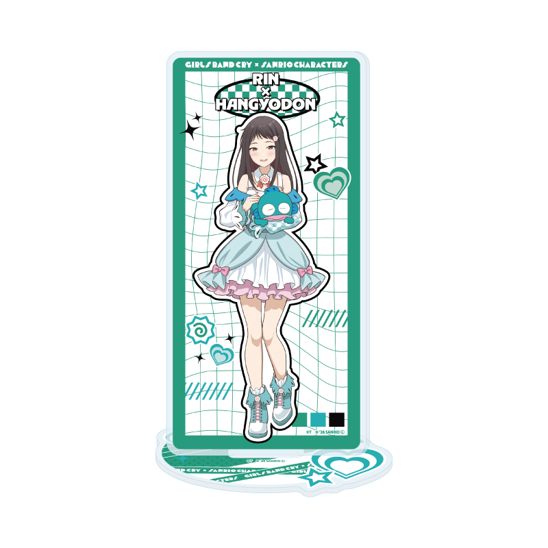 Acrylic Stand "Girls Band Cry" x Sanrio Characters 17 Rin x Hangyodon (Collaboration Illustration)