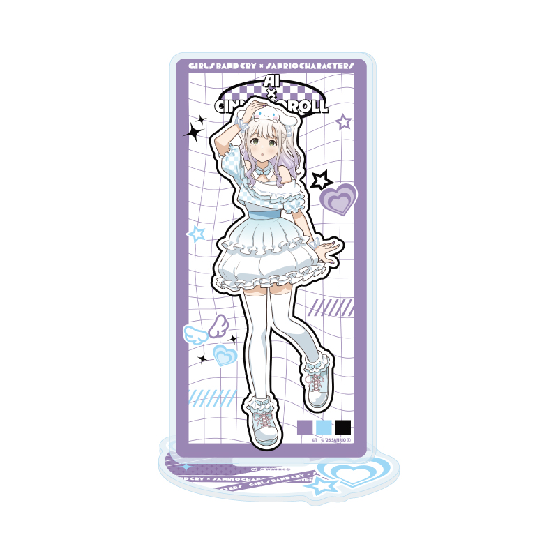 Acrylic Stand "Girls Band Cry" x Sanrio Characters 18 Ai x Cinnamoroll (Collaboration Illustration)