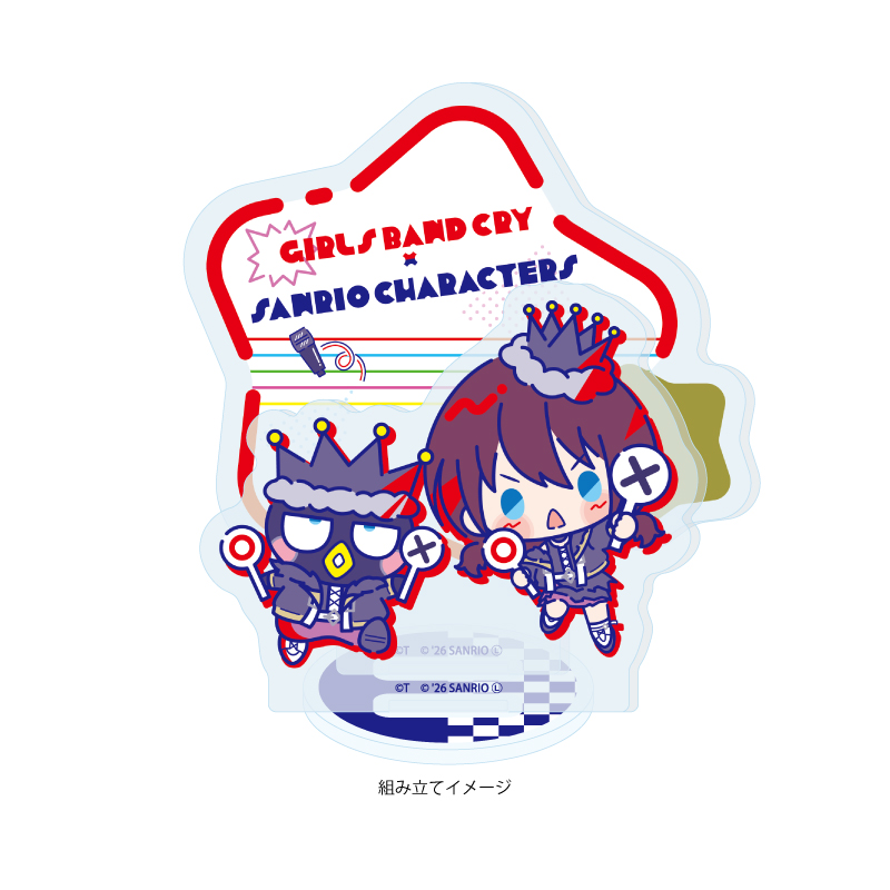 Acrylic Stand Plate "Girls Band Cry" x Sanrio Characters 01 Iseri Nina x Bad Badtz-Maru (Collaboration Illustration)