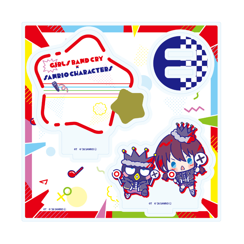 Acrylic Stand Plate "Girls Band Cry" x Sanrio Characters 01 Iseri Nina x Bad Badtz-Maru (Collaboration Illustration)