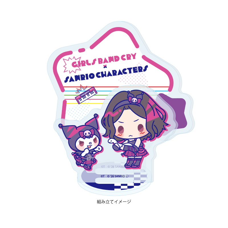 Acrylic Stand Plate "Girls Band Cry" x Sanrio Characters 04 Ebizuka Tomo x Kuromi (Collaboration Illustration)