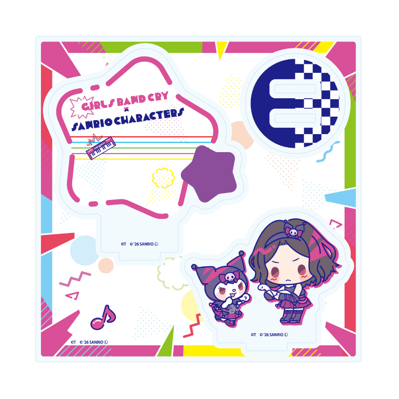 Acrylic Stand Plate "Girls Band Cry" x Sanrio Characters 04 Ebizuka Tomo x Kuromi (Collaboration Illustration)